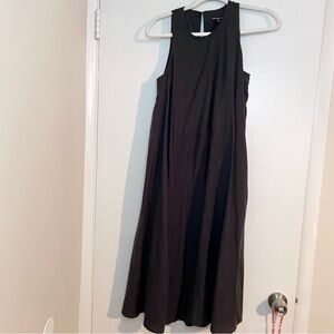James Perse Black A-Line Sleeveless Maxi Dress